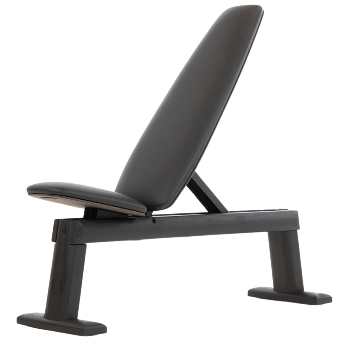 NOHRD Weight Bench Zwart / All Black – Verstelbare halterbank – Gebeitst eikenhout