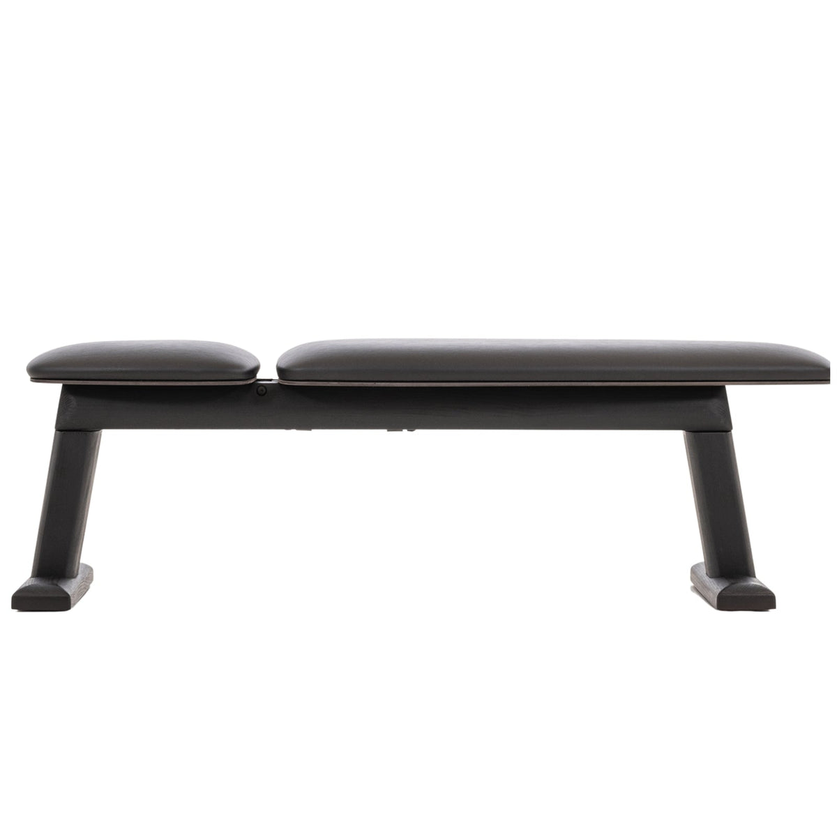NOHRD Weight Bench Zwart / All Black – Verstelbare halterbank – Gebeitst eikenhout