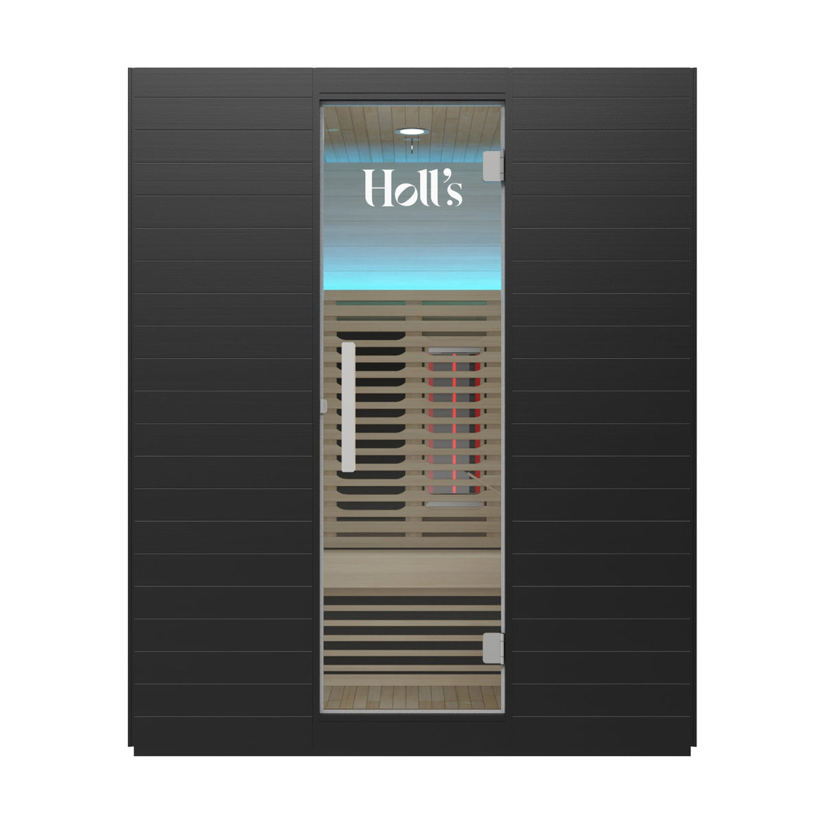 Zwarte Hybride Combi Sauna (infrarood & stoom) voor 3 personen - Holl's Hybrid Symbioz 160