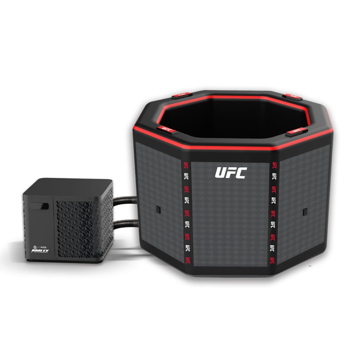 Netspa UFC Octogon ijsbad met 5 kW Poolex Spawer O'Spa chiller (3-40°C) – in octagonale uitvoering