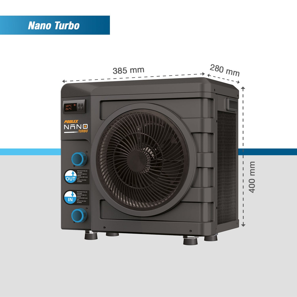 Poolex Nano Turbo (3kW) warmtepomp – voor efficiënte zwembadverwarming